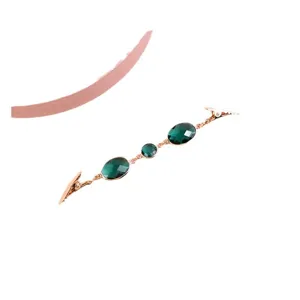 Clip per colletto in cristallo vintage clip per abito retro decorativa spilla strass verde scialle