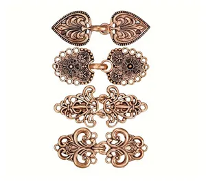 Vintage metallo scialle clip mantello fermaglio squisito intagliato sciarpa fibbia dettaglio