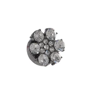Chique bloem strass overhemd manchetknopen voor vrouwen, elegante kristallen knopen.