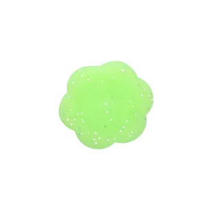 Green silicone flower hair catcher drain strainer for bathroom sink tub hair protector