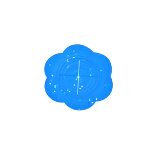 Blue glitter flower shape clothing clip accessory versatile tight button clip for daily wear.