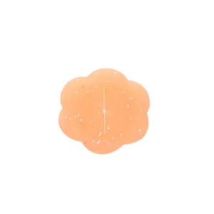 Orange flower shape clothing tightener clip, glitter detail shirt waist cincher clip detail.