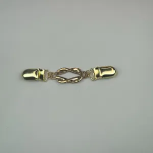 Gouden metalen vest trui clip vintage sjaal kraag sluiting voor vrouwen mode accessoire