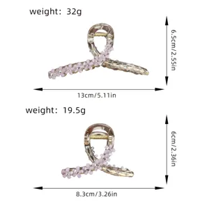 Eleganter Blumen Haarklammer Für Damen Französisch Mode Acetat Strass Haifisch Clip Einfaches Vielseitiges Haarschmuck