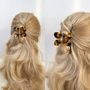 Eleganter Acetat Schleife Haarkralle Clip Glänzender Strass Kaninchenohren Haarclip Süßer Mode Haarschmuck Für Damen Täglich Party Deko