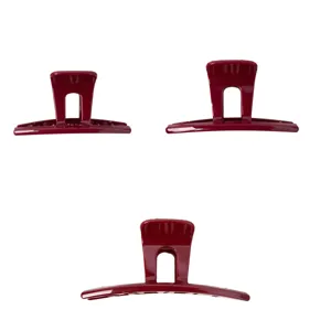 Französischer Stil Glänzende Haarklammer in Acetat-Optik für Damen Elegante Eckige Shark-Clips Geometrischer Haarschmuck