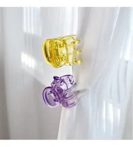 Mini hair claw clip transparent candy color plastic cute hair accessories for women and girls