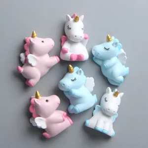 Niedliche Cartoon Einhorn Engel Kühlschrankmagnet Harz 3D Magnetische Aufkleber Dekorative Küche Mini Harz Ornamente