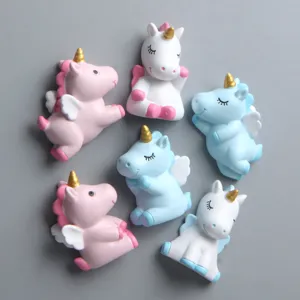 Niedliche Cartoon Einhorn Kühlschrankmagnete 6er Set Harz Pegasus Miniatur Figuren Deko