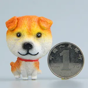 Schattige 3D Shiba Inu hond hars koelkastmagneet, dierlijke bureau ornament en speelgoed.