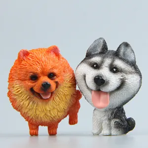 Leuke 3D hars hond figuur koelkastmagneet schattige cartoon dier decoratie accessoire