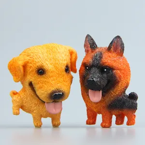 Leuke 3D cartoon hond koelkastmagneten, hars dier figuur detailweergave voor de keuken.