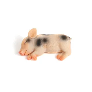 Niedlicher schlafender Schwein Kühlschrankmagnet Resin 3D Tier Figur Deko Geschenk