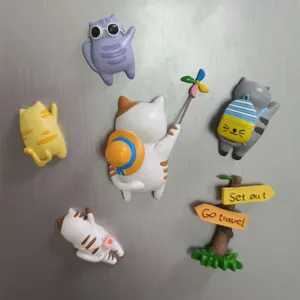 Süße Cartoon Katzen Kühlschrankmagnete Set, dekorative Magnete für Küche und Zuhause.