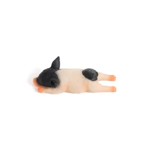 Süßer Simulations Harz liegendes Schwein Kühlschrankmagnet 3D Cartoon Tier Dekoration Detail