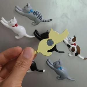 Süße Katzen Kühlschrankmagnete, Cartoon Tier Magnetaufkleber für Küche und Bürowandtafel.