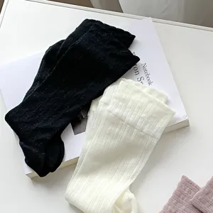 Donne estate sottile traspirante rete calze a metà tubo tinta unita calzetteria 1paio