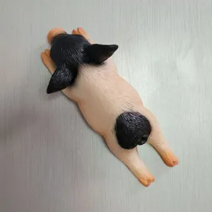 Niedliche Resin liegende Schwein Figur, kreatives Desktop Ornament und Heimdekorationsartikel.