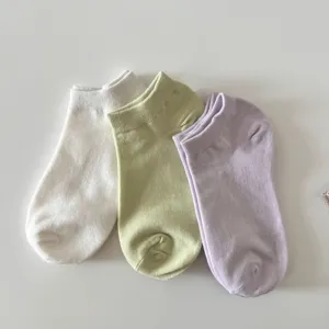 Women boat socks summer thin macaron color short socks breathable sweat-absorbent solid color