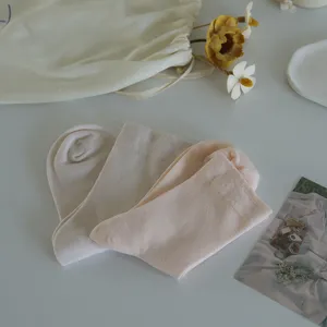 Soft cotton socks in gentle pastel colors, comfortable loose-top design for daily wear and relax.