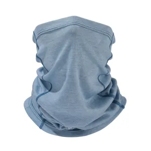 Unisex Outdoor Cycling Sun Protection Neck Gaiter Breathable Lyocell Wool Blend Face Mask Scarf For Fishing Daily