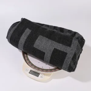 Donna scialle maglia geometrico inverno caldo accogliente mantello moda casual poncho