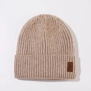 Herren Winter Strickmütze, warme dicke Wollmütze, lässige Outdoor Radfahren winddichte Kappe.