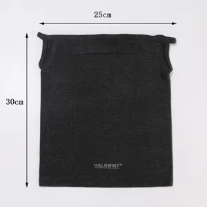 Winter cycling face mask with ear loops fleece warm neck gaiter outdoor windproof face cover