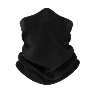 Black fleece neck gaiter winter thermal windproof face mask for outdoor sports skiing hiking