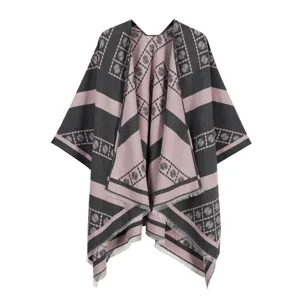 Herfst Winter Mode Jacquard Paisley Sjaal Zacht Warm Kwast Cape Dual-Use Sjaal Bovenkleding Voor Vrouwen Mannen