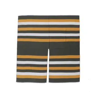 Striped cape scarf for women, cozy winter fashion outerwear and stylish warm shawl wrap.