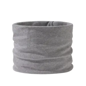 Tour de Cou Chaud d'Hiver en Mélange Tencel Couleur Unie Tricoté Faux Col Montant Doux Écharpe Thermique pour Hommes et Femmes Extérieur