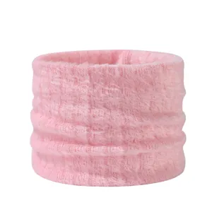 Calentador de cuello de invierno de felpa rosa polar grueso comodo para ciclismo al aire libre