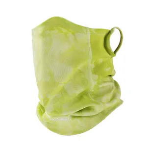 Tie-dye gezichtsmasker met oorlus, ademende outdoor fietsnekwarmers en sjaal.