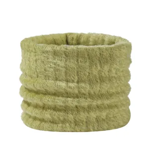 Calentador de cuello de felpa de invierno grueso para mujer, bufanda antivento.