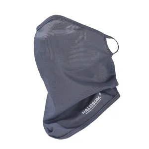 Detaillierte Ansicht der atmungsaktiven Mesh Sonnenschutz Gesichtsmaske mit praktischen Ohrschlaufen.