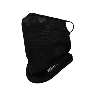 Schwarze Eisseide Outdoor Sonnenschutz Gesichtsmaske atmungsaktives Mesh Ohrschlaufe Tuch