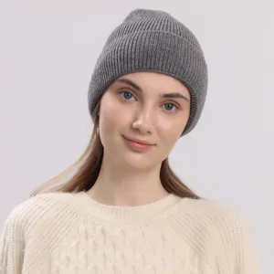 Unisex Warm Strickmütze Einfarbig Kälteschutz Beanie Thermisch Weich Gerippte Skull Cap Für Outdoor Radfahren Reiten Sport Alltag