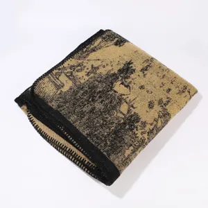 Luxus Retro gewebter Schal Vintage Stil Reise Winter warme Umhang Oberbekleidung für Damen