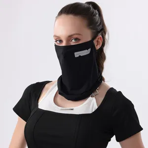 Ice silk cycling face mask, breathable sun protection neck gaiter for summer outdoor sports.