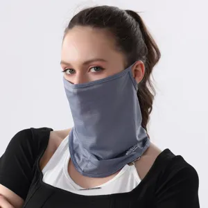 Sommer Eisseide Sonnenschutz Gesichtsmaske Damen Herren UV-Schutz Atmungsaktiv Netz Gesichtsschutz Radfahren Outdoor Sport Halsmanschette