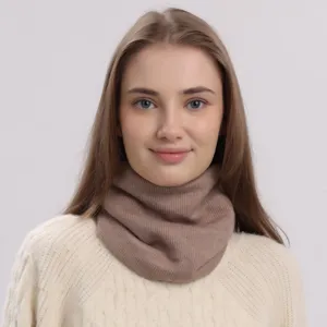 Unisex Winter Warmer Halswärmer Weich Verdickt Fleece Gefüttert Strick Snood Schal Einfarbig Outdoor Kaltwetter Halsschutz