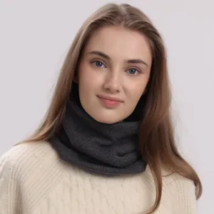 Dicker kuscheliger Fleece-Halswärmer für Damen und Herren einfarbiger Strick-Schal Winter