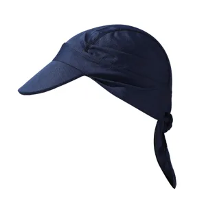Détail de casquette de cyclisme en mesh respirant, bonnet de doublure de casque de course bleu.