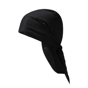 Black breathable quick-drying cycling cap, outdoor sports pirate headscarf for men and women.