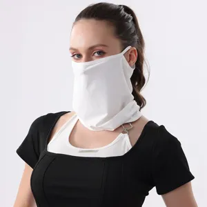 Sommer atmungsaktive Sonnenschutz Gesichtsmaske Eisseide ganiales Gesicht Sonnenschutz Damen