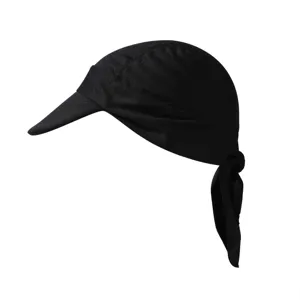 Vue détaillée casquette cyclisme noire filet respirant calotte séchage rapide sport