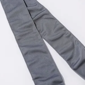 Gray breathable mesh quick-drying outdoor sports sweatband and head wrap detail view
