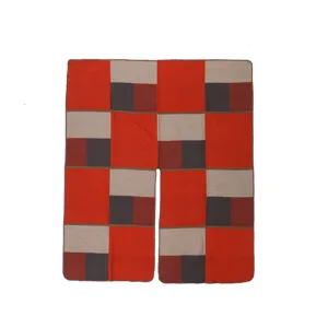 Geometrischer Blockstrick Poncho Schal für Damen, stilvoller asymmetrischer Umhang Sommer.