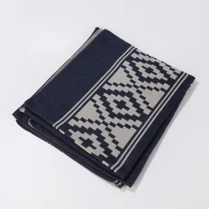 Damen Winter warmer Umhang Schal Kaschmirimitat geometrisches Muster Lässige Oberbekleidung Decke